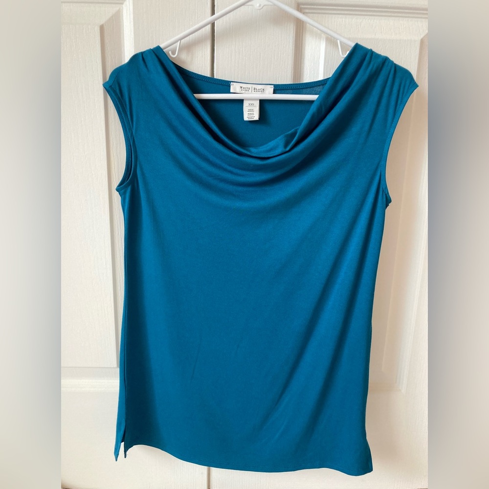 WHBM blue sleeveless shirt